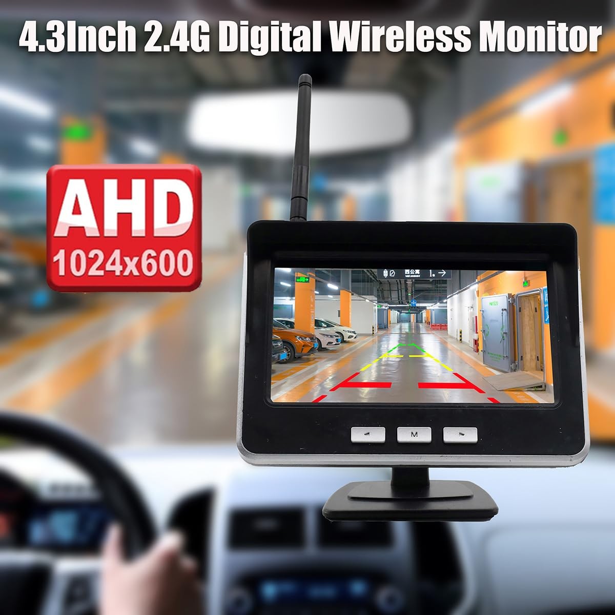 4.3-inch AHD IPS Monitor Mini Vehicle 720P Digital Wireless Backup Camera…