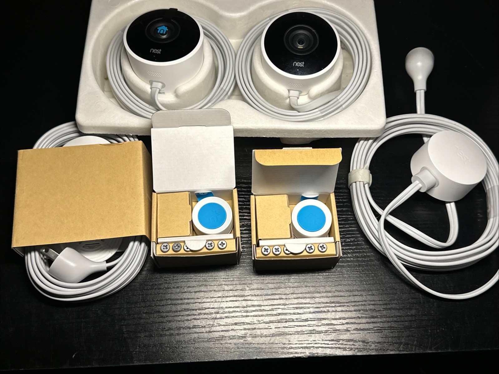 Google Nest Cam NC2400ES Outdoor Security Camera 1st Gen 2-Pack 1080p HD Wired