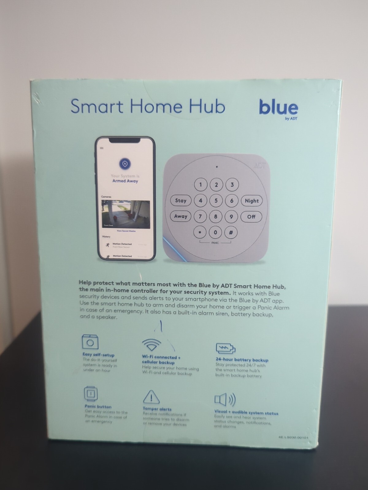 NIB Blue By ADT Smart Home Hub S40LR0-01 Pearl Gray