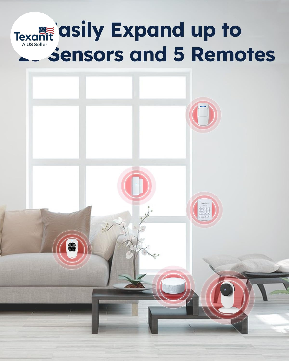 Wifi Door Alarm System, Wireless DIY Smart Home Security System, with Phone APP