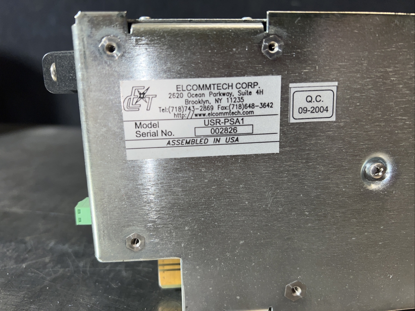 Elcommtech USR-PSA1 Power Source. Buyer Will Need To Provide Power Cord