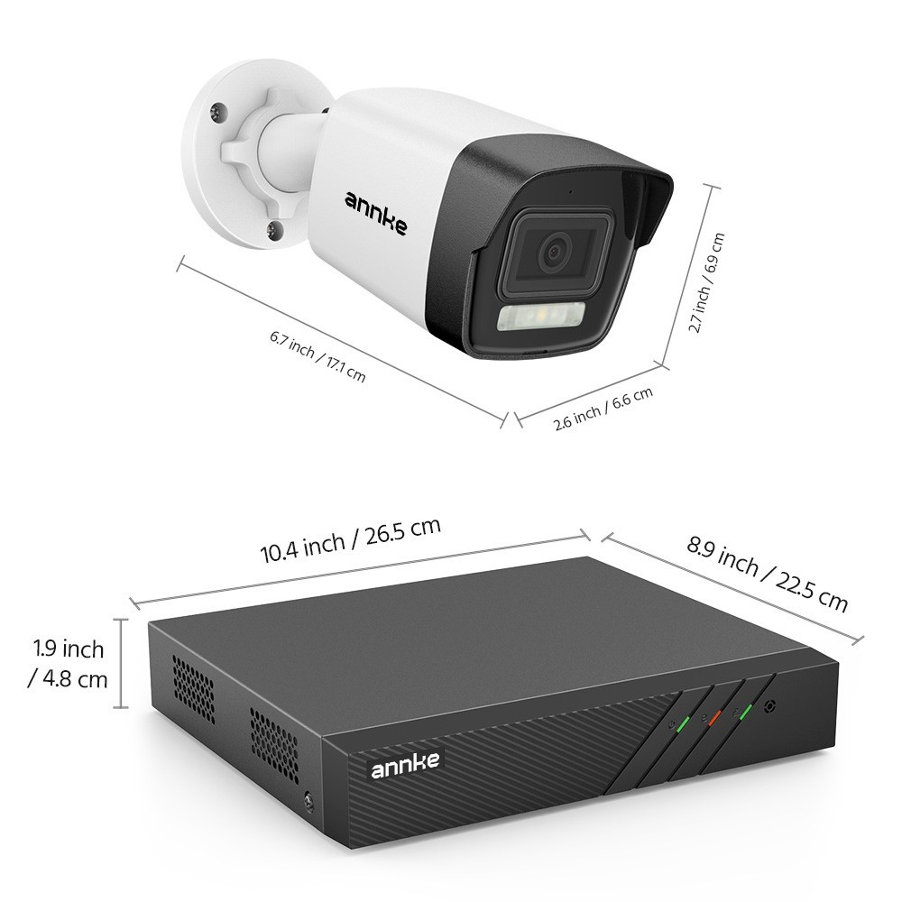 ANNKE 8CH 4K NVR POE 5MP Audio Security Camera System 3K Outdoor AI Color Night