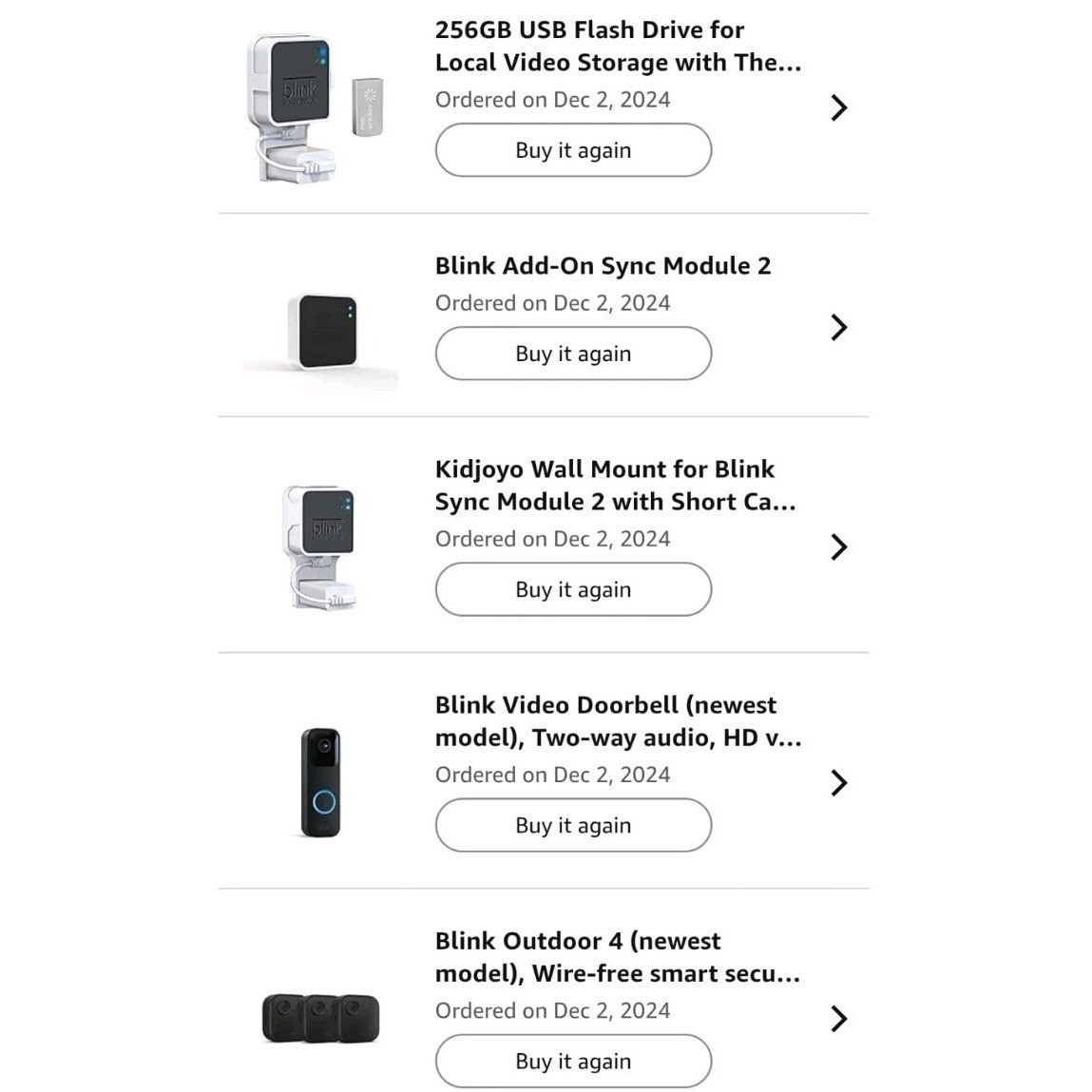 Blink Outdoor 4 Security Camera 3-Pack Doorbell Sync Module Black Home Security