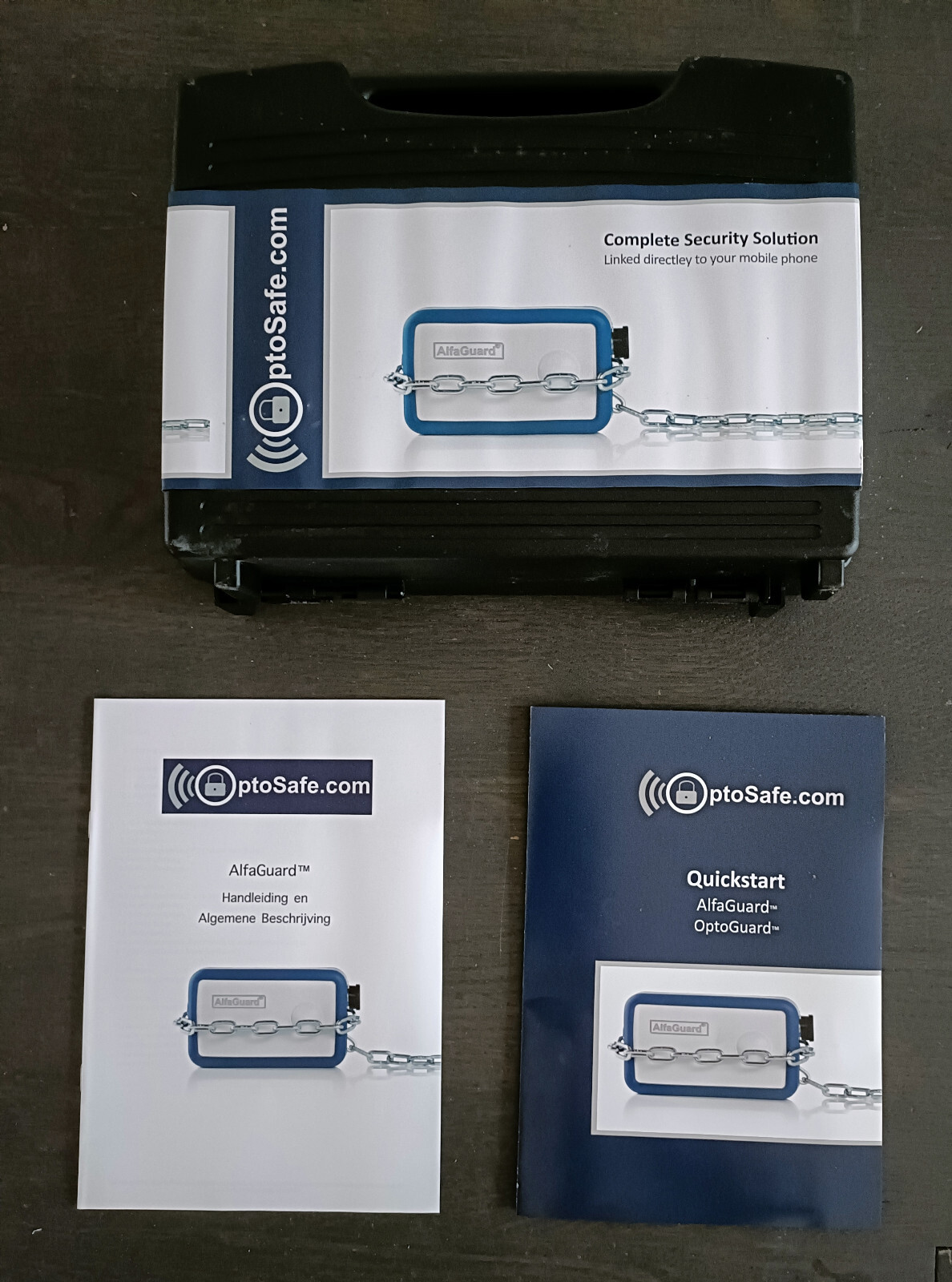 Optosafe Alphaguard mobile GSM alarm system / GPS tracker, via app or SMS NEW !