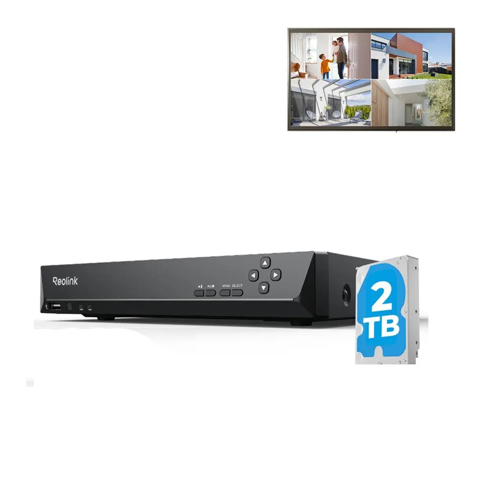 Reolink 8CH 2TB NVR PoE Camera System 16MP Dual-Lens IK10 Vandal-Proof Camera