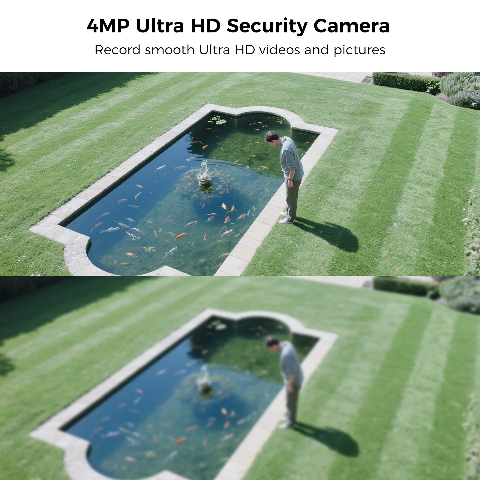 Hiseeu WIFI Solar Battery 4MP Wireless PTZ Security Camera Outdoor PIR Detection
