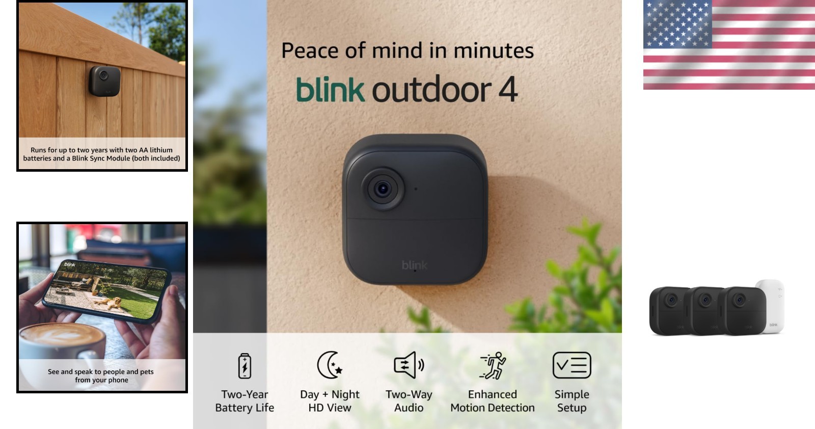Affordable 3-Camera Outdoor Security System – Long Battery Life & Motion Alerts
