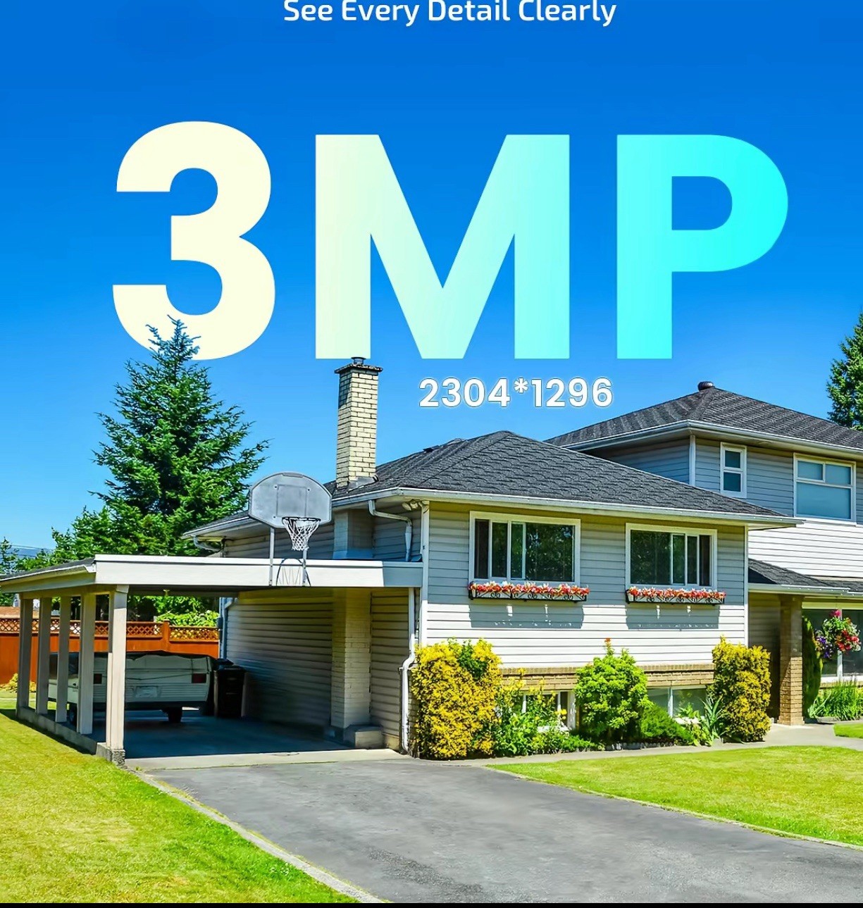 3MP PTZ Dual-Band WiFi Security Camera, Motion Tracking, Cloud Storage