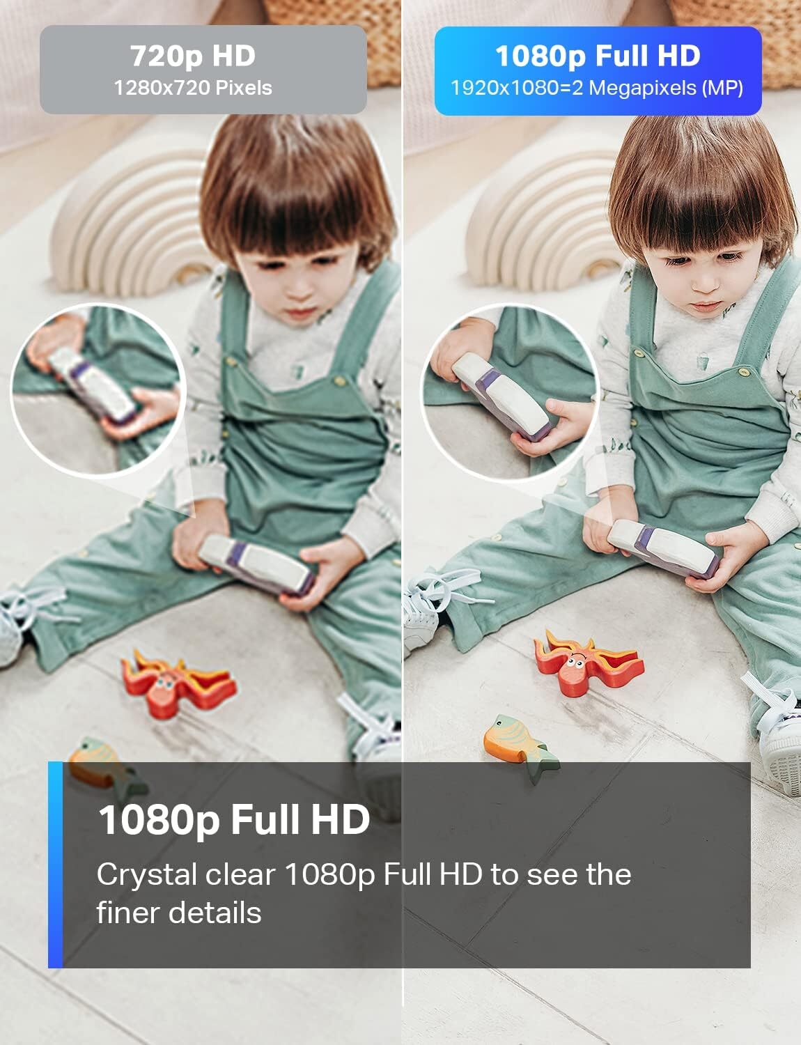 TP-Link Tapo 1080P Indoor Security Camera | for Baby Monitor, Dog Camera | w/