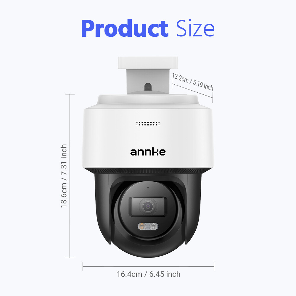 ANNKE 3K PoE Security IP Camera 5MP PT Color Night Vision Two Way Audio H.265+