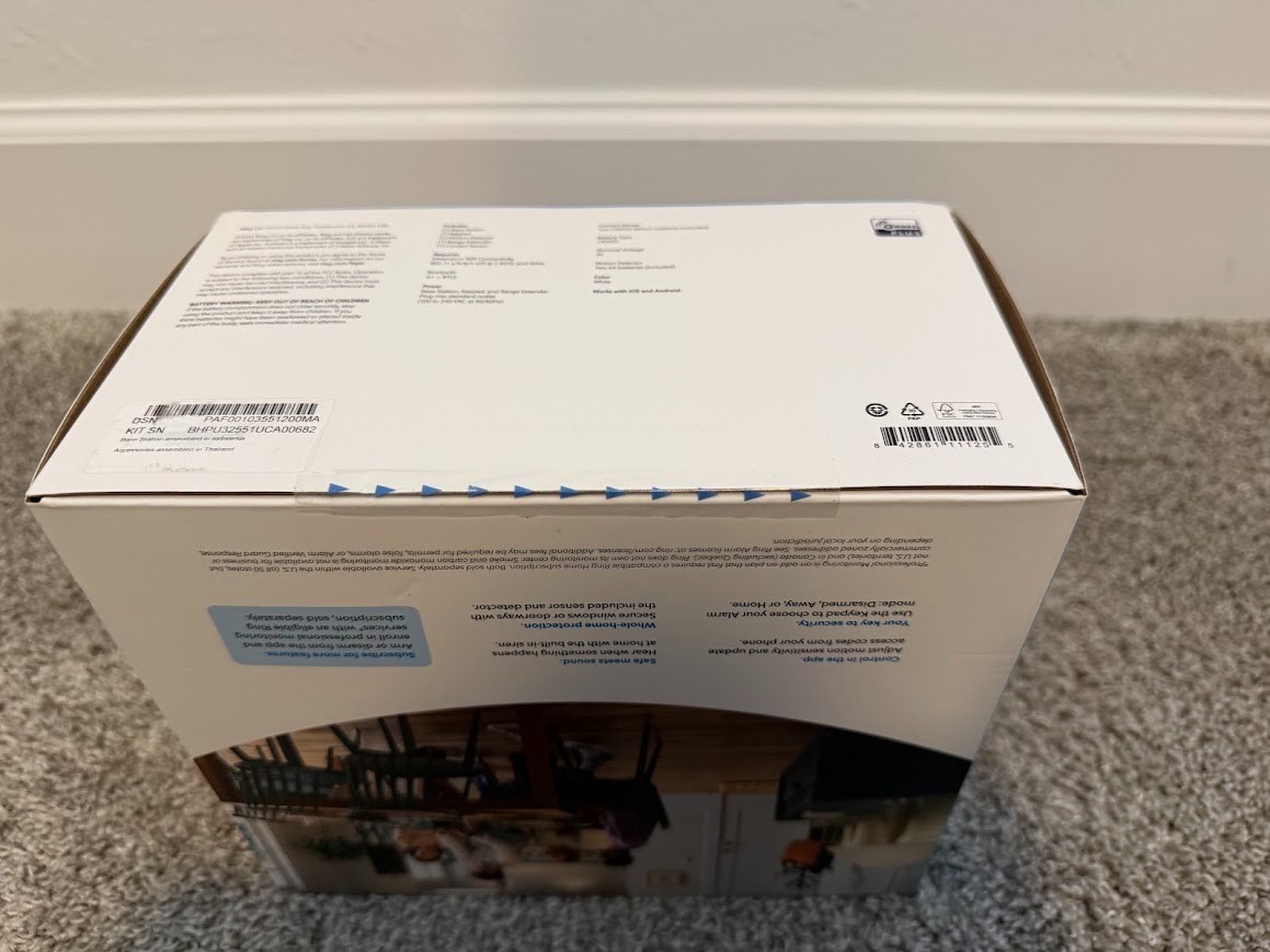 Ring 2nd Gen 4K11SZ-0EN0 Wireless Alarm Home Security Kit – 5 Piece