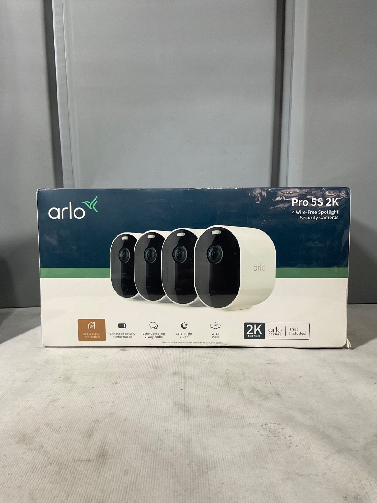 +Arlo Pro 5S 2K Spotlight Camera – Wireless Home Security Camera with Spotlight