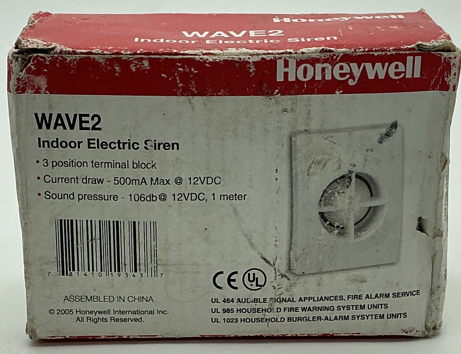 Honeywell Indoor 2-Tone Wired Alarm Siren Honeywell Brand, New-FREE SHIPPING