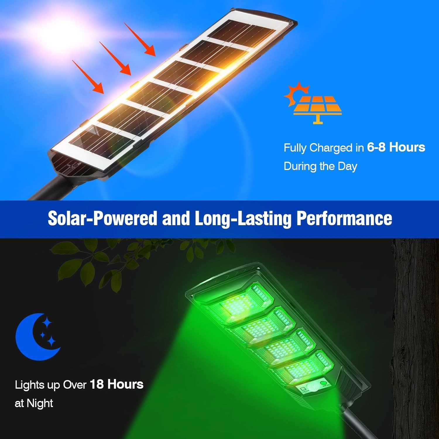 Hog Lights for Night Hunting, 12000LM Solar Green Hunting Light 2 Pack, Black