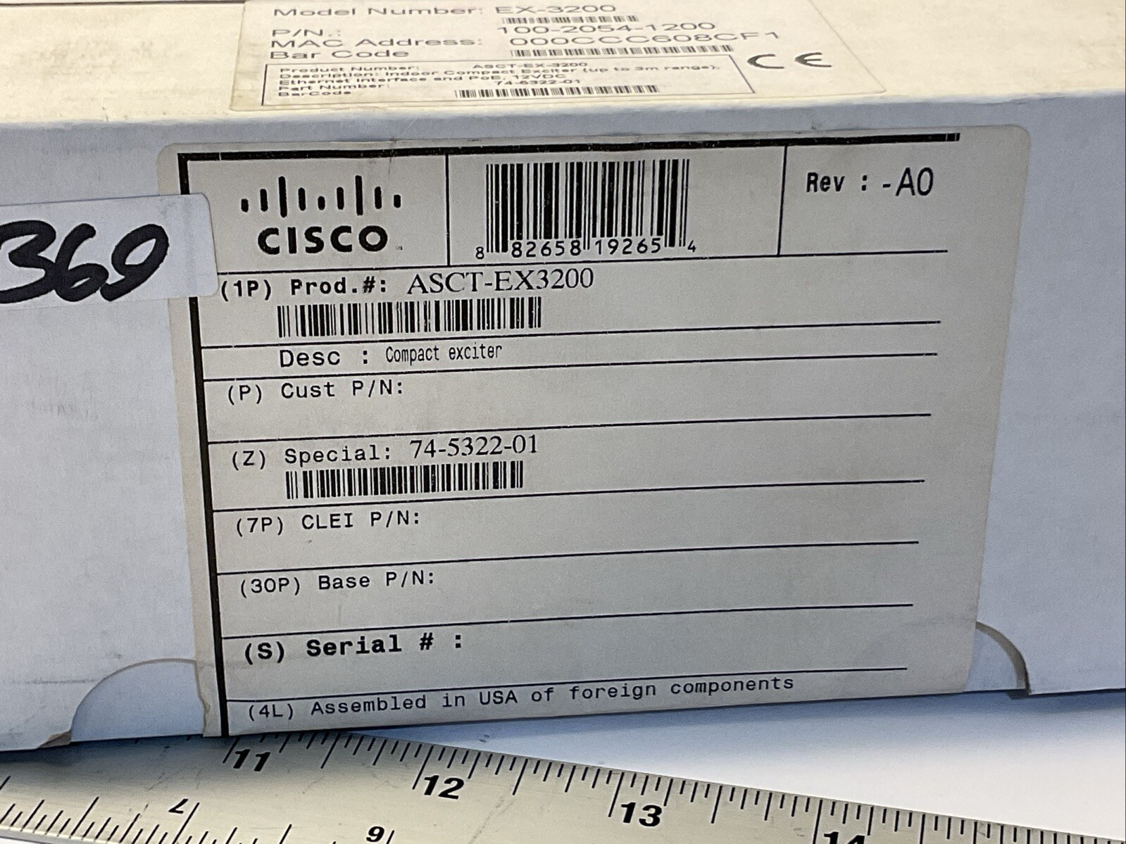 Aeroscout EX-3200 Indoor Compact Exciter Factory Sealed Cisco ASCTEX3200 New