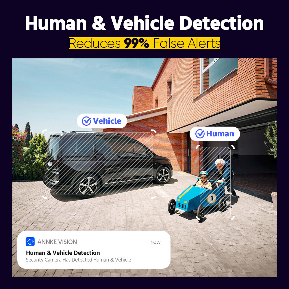 ANNKE 4K PoE Security IP Camera 8MP Color Night Outdoor AI Human Detection NC800