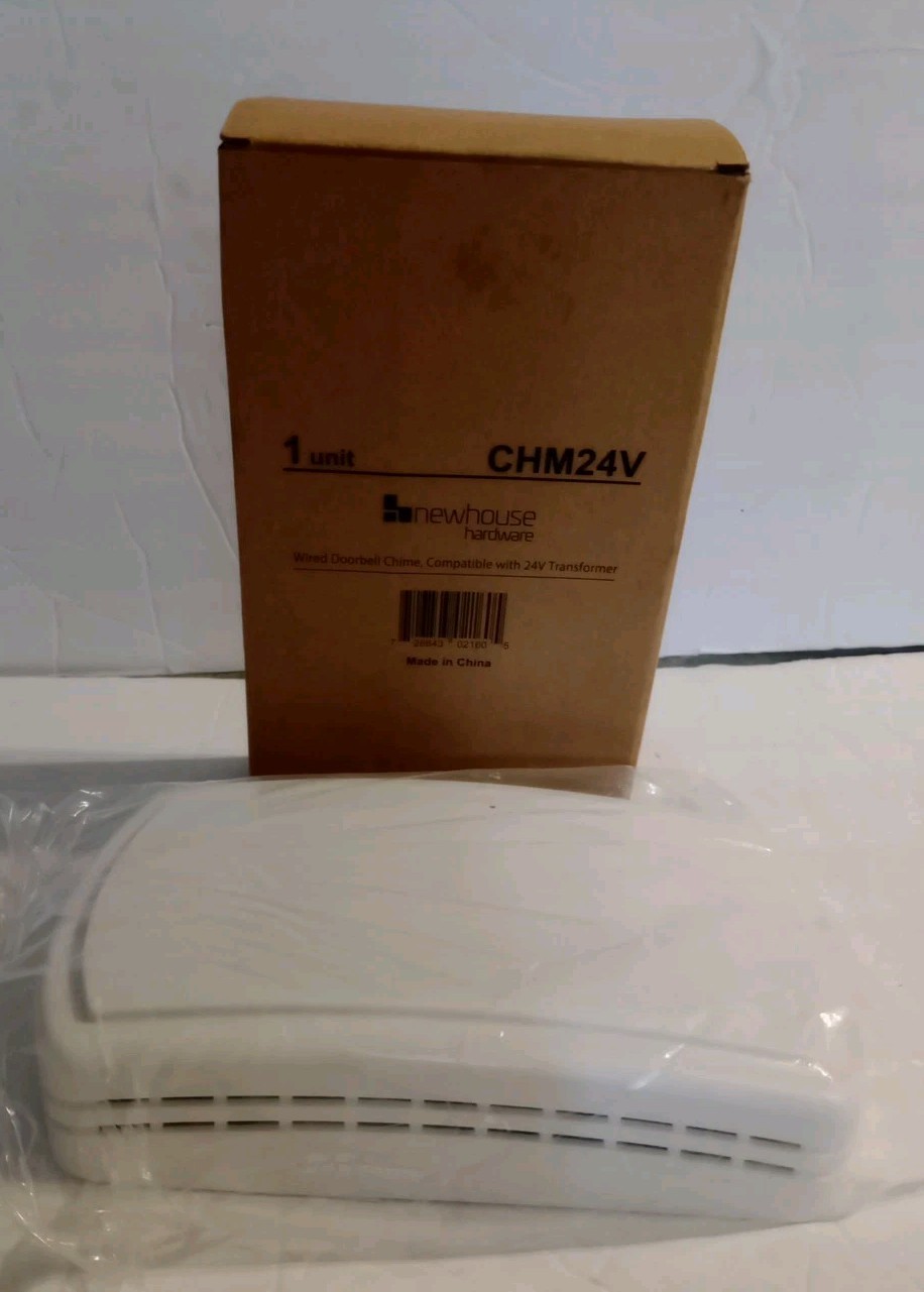 Newhouse Hardware CHM24V White 24-Volt Wired Doorbell Chime – Open Box