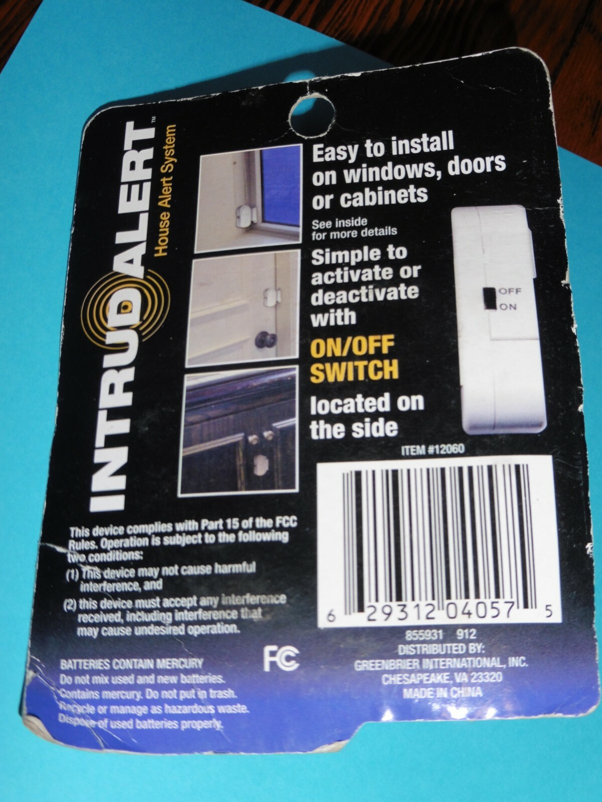 Intrud Alert Easy To Install Alarm System Alarm System 90db Sound NIP