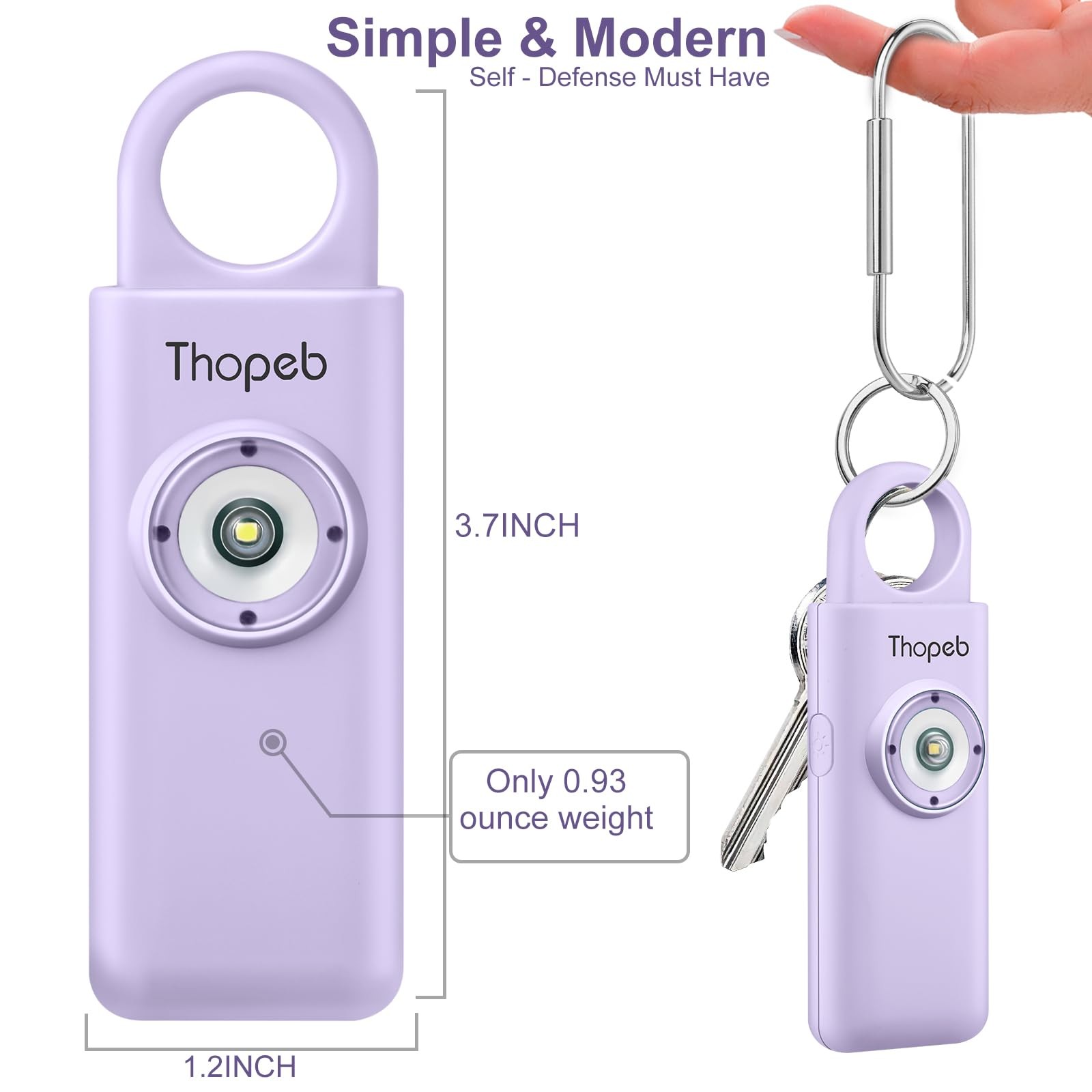 – Personal Safety Alarm for Women–135dB Siren, Strobe Light and Rechargeable …