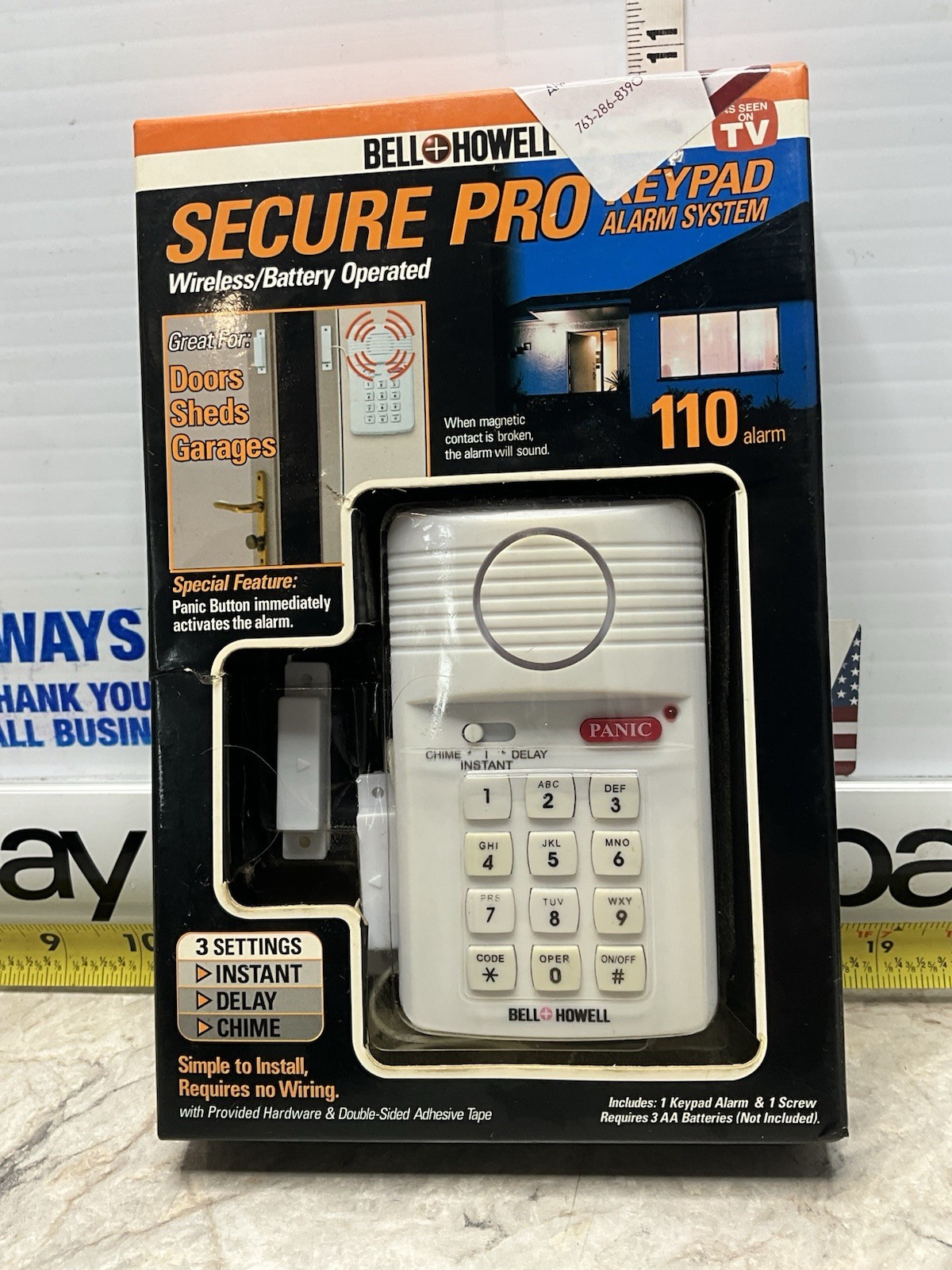 Vintage Bell Howell Secure Pro Keypad 110 Alarm System Panic Button Loud 7788 Ne
