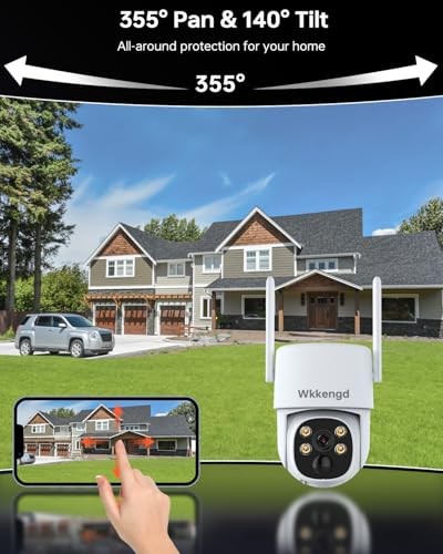3MP F1.0 Aperture True Full Color Night Vision 2-Cam Kit 5G/2.4G WiFi 2pcs+64GB