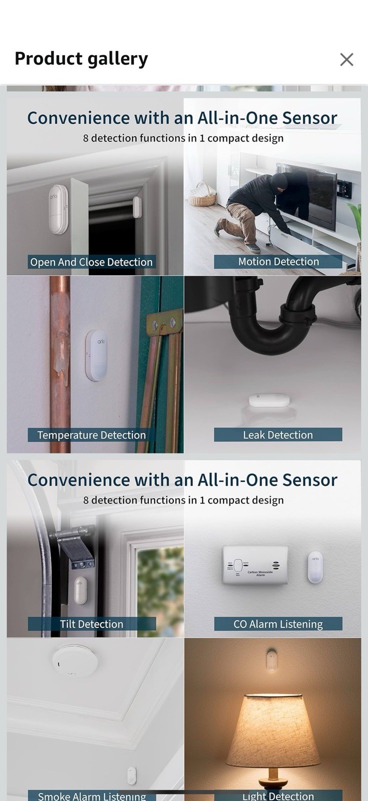 Arlo Home Security System – Wired Keypad Sensor Hub, (2) 8-in-1 Sensors,