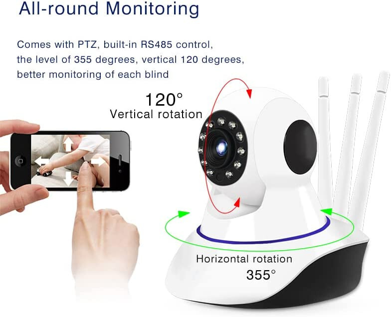 WiFi IP Camera – Pan Tilt Daycare Caregiver Watch Live On Your Smartphone or PC