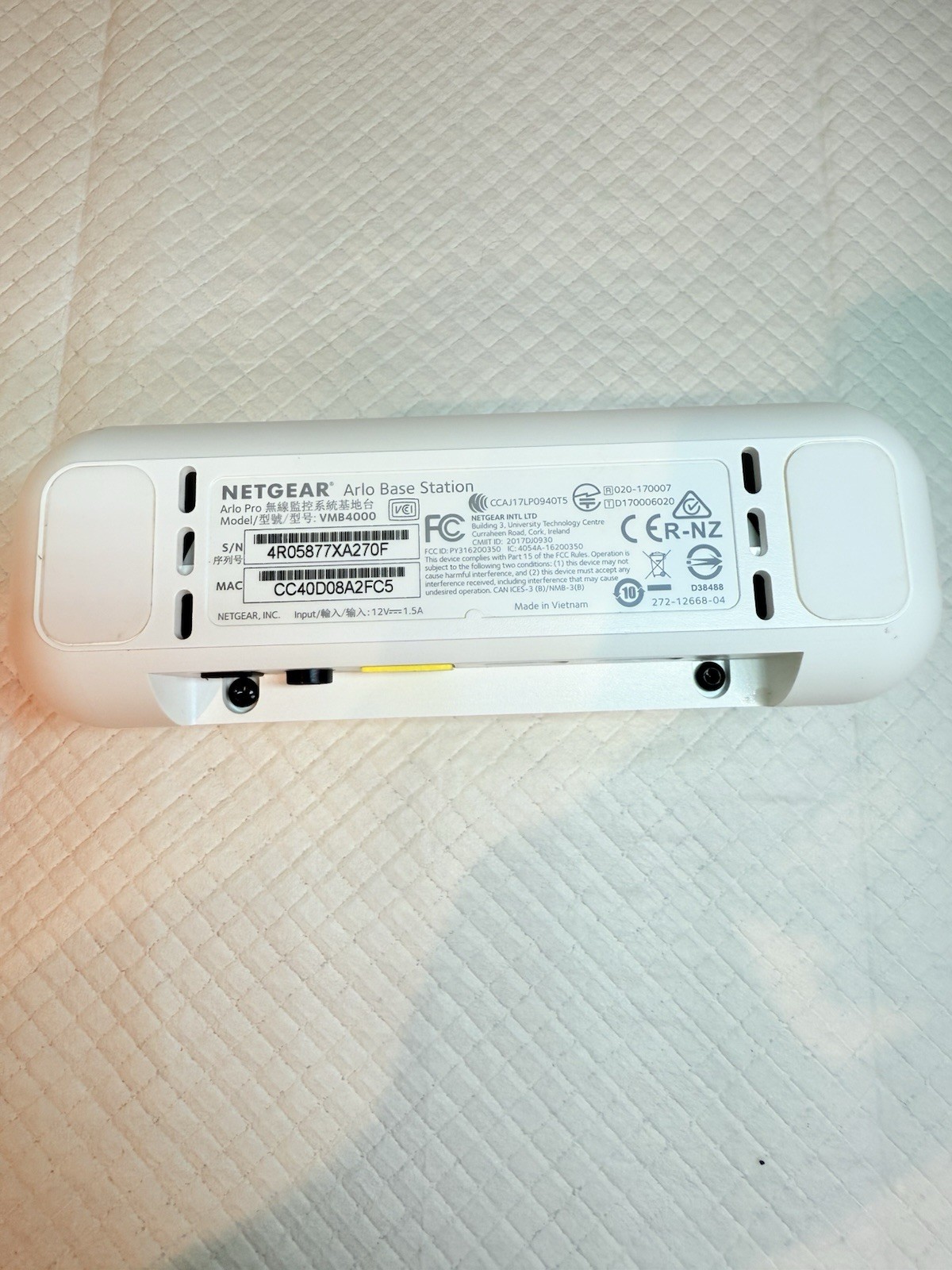 ARLO PRO BASE STATION VMB4000 – NO POWER CORD INCLUDED