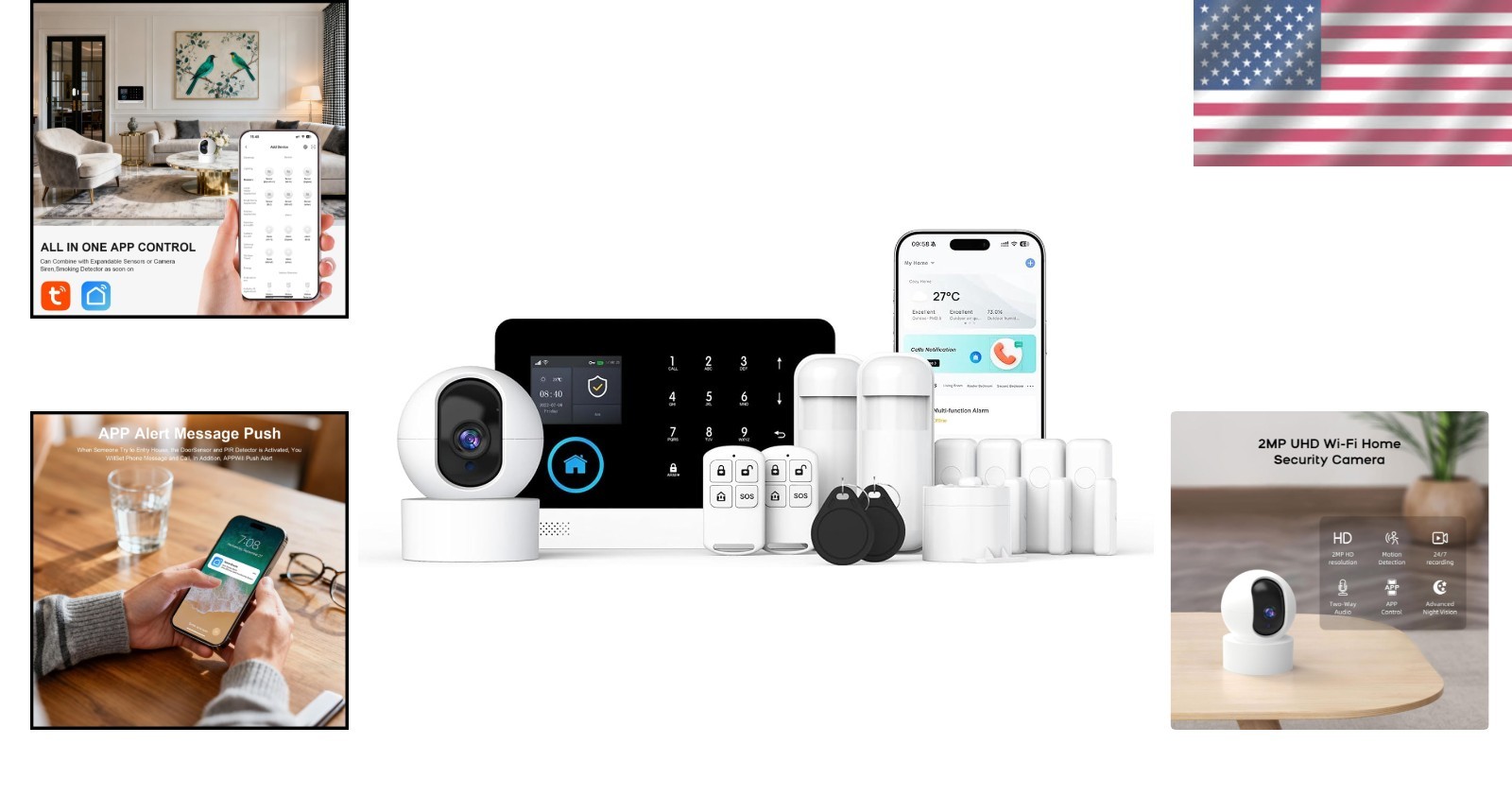 Affordable Wireless Home Alarm System with Motion Sensors & No Monthly Fees
