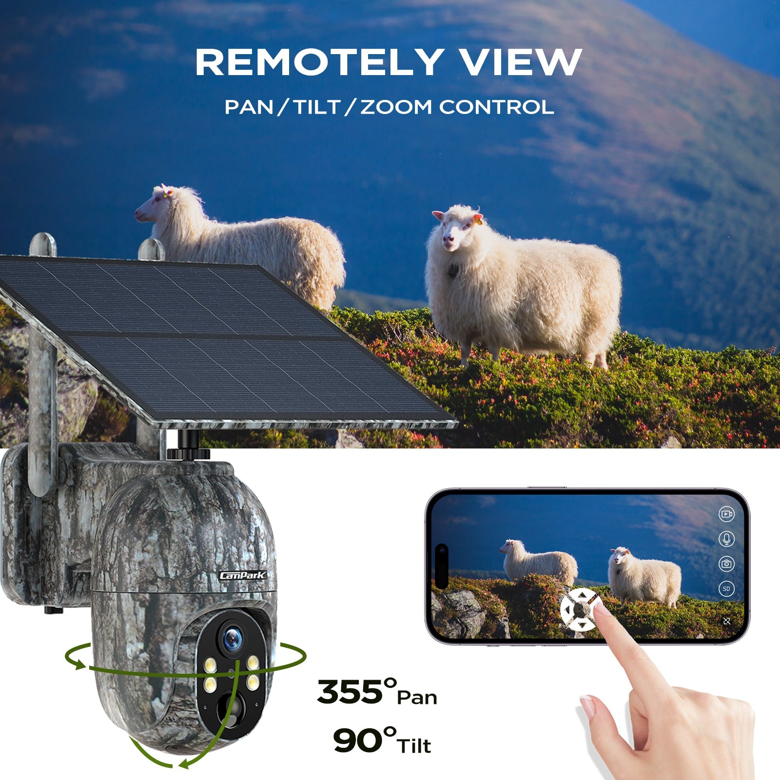 4G LTE Cellular Security Camera 2.5K Solar Cam Instant Alert NightVision