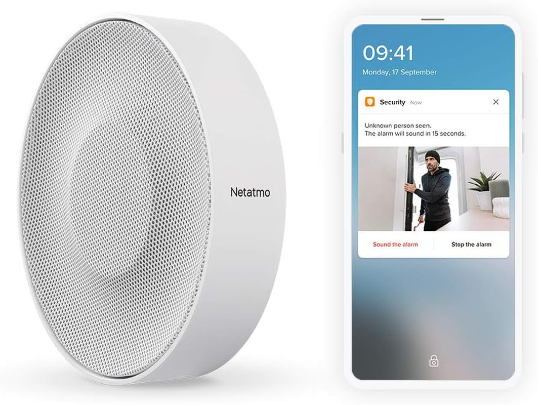 Smart Indoor Siren | Wireless 110 Decibel Siren | Auto Arm & Disarm | Easy Insta