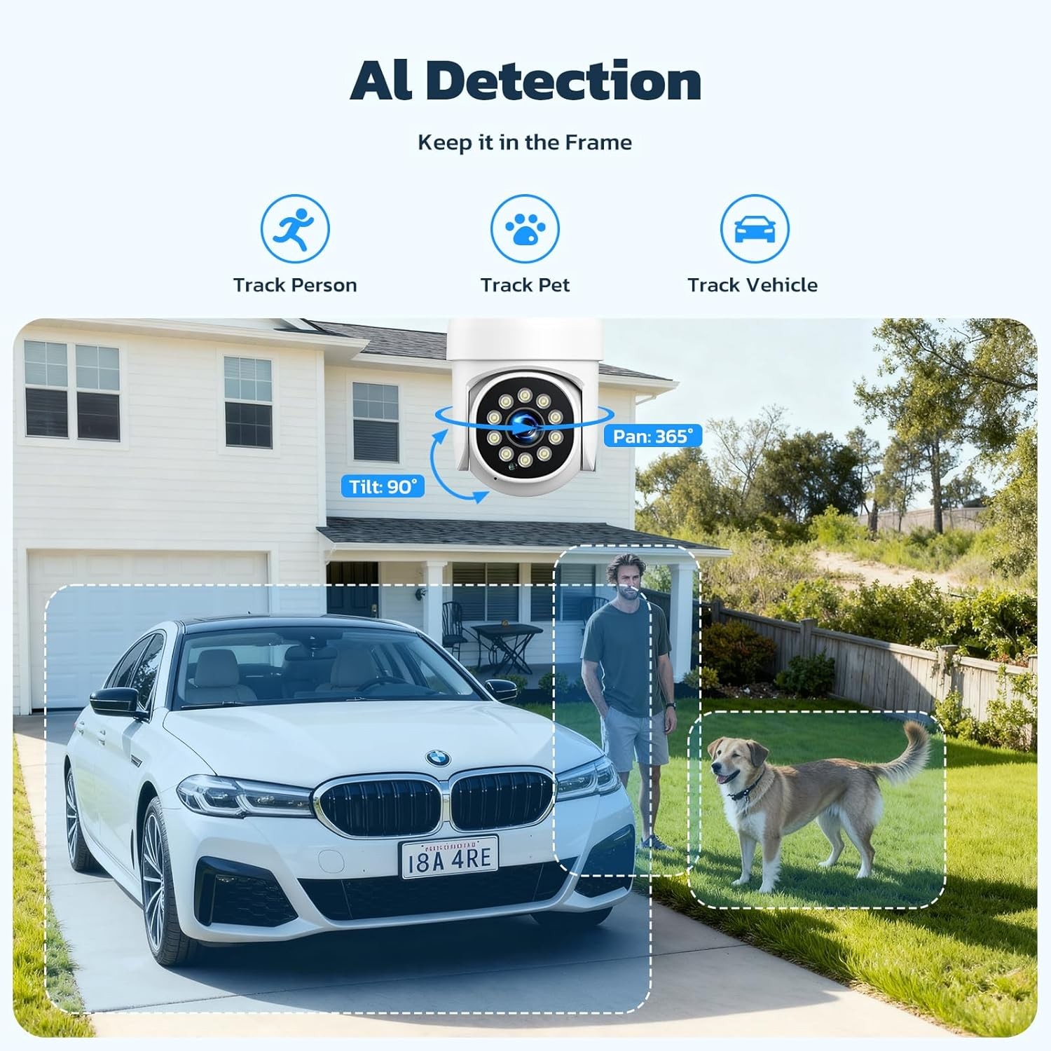 Outdoor Wireless Security Camera System 24/7 Recording & 2-Way Audio for Home