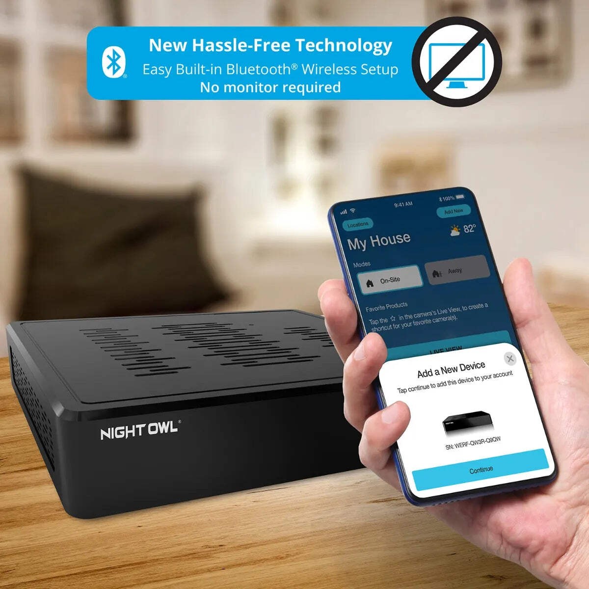 10 Channel 4K Bluetooth Wi-Fi NVR with 1TB Hard Drive and 3 Wire Free (Battery)