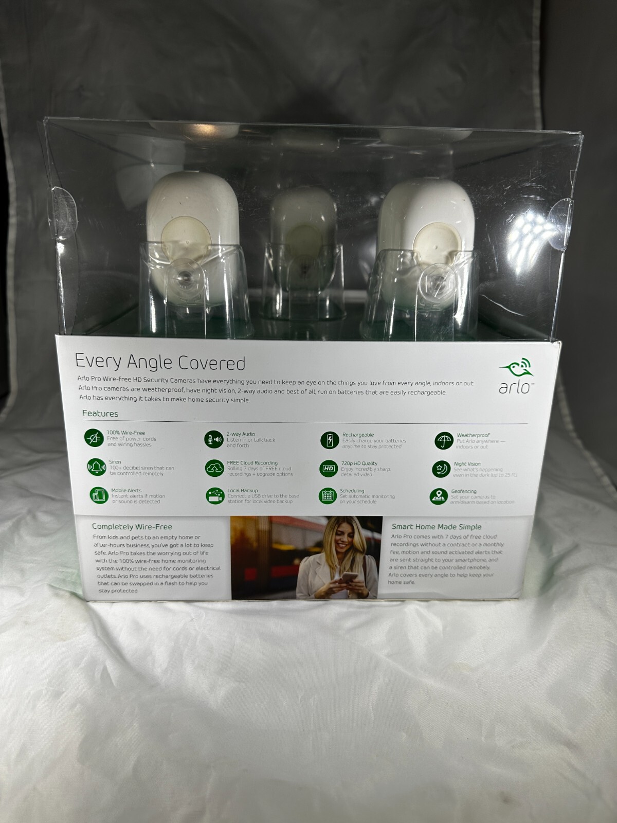 “Complete Netgear Arlo Pro AVM4000C Security System – 3 Cameras, Home Base
