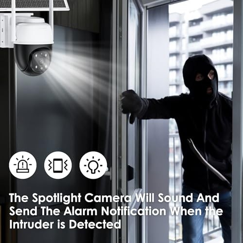 No Wifi Camera, 24 hours Continuous Recording AOV Solar Security Cameras