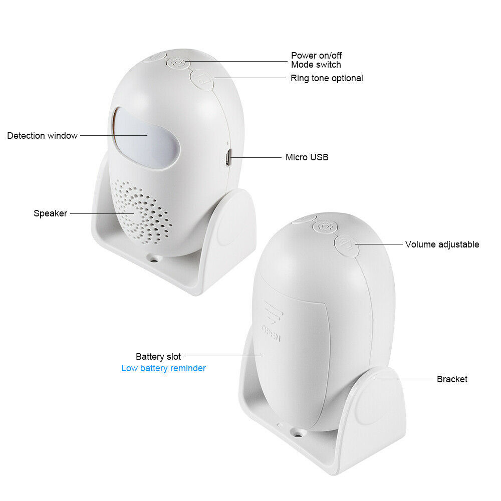 New Home Security Welcome Entry Doorbell Wireless Alarm Motion Sensor Detector