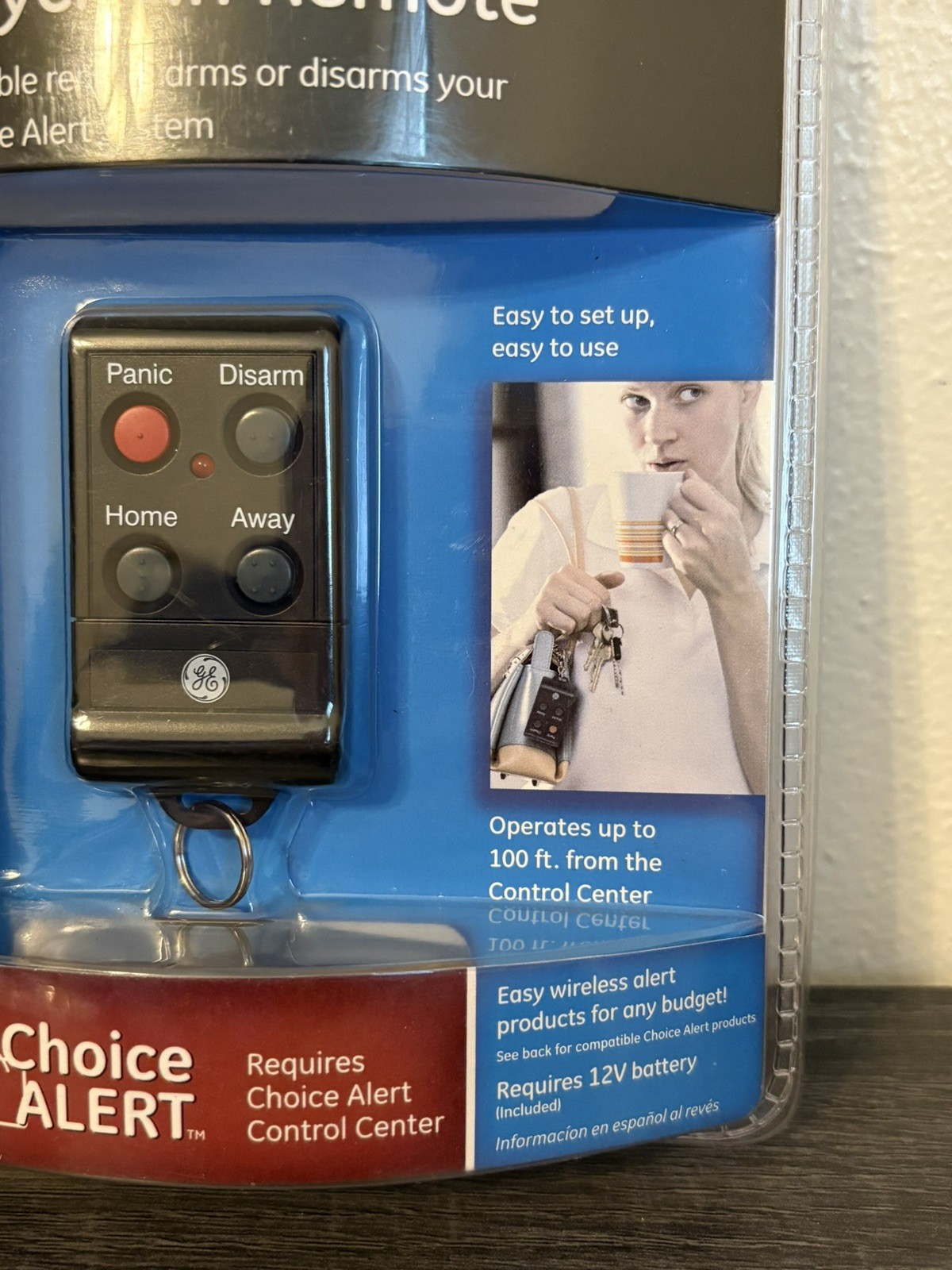 NEW GE Choice Alert Wireless Alarm System Keychain Remote