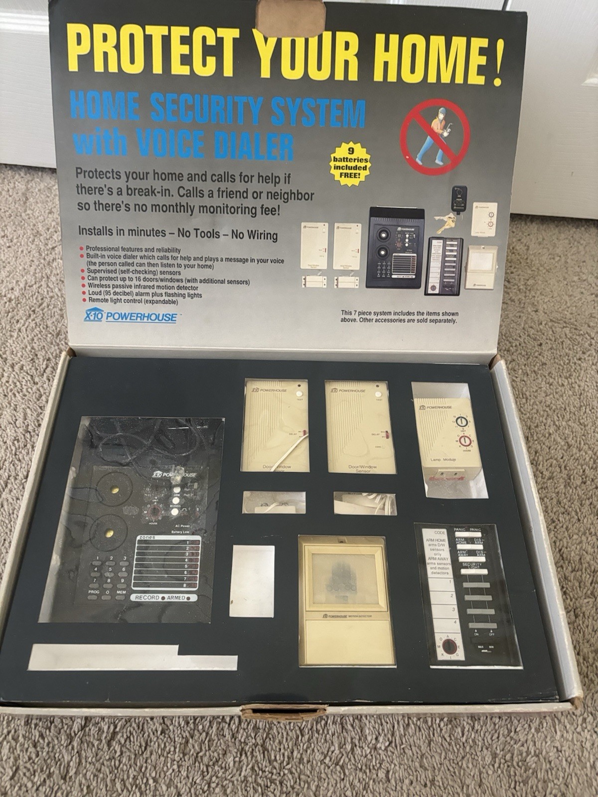 REDUCED – NIOB DC8700 X-10 POWERHOUSE Monitored Wireless Dialer Alarm System