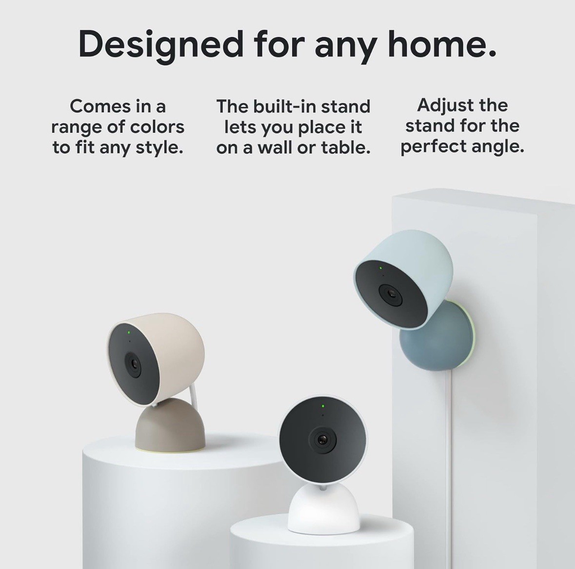 Google Nest Cam (indoor/power adapter type) GA01998-JP White Nest Cam 1080p
