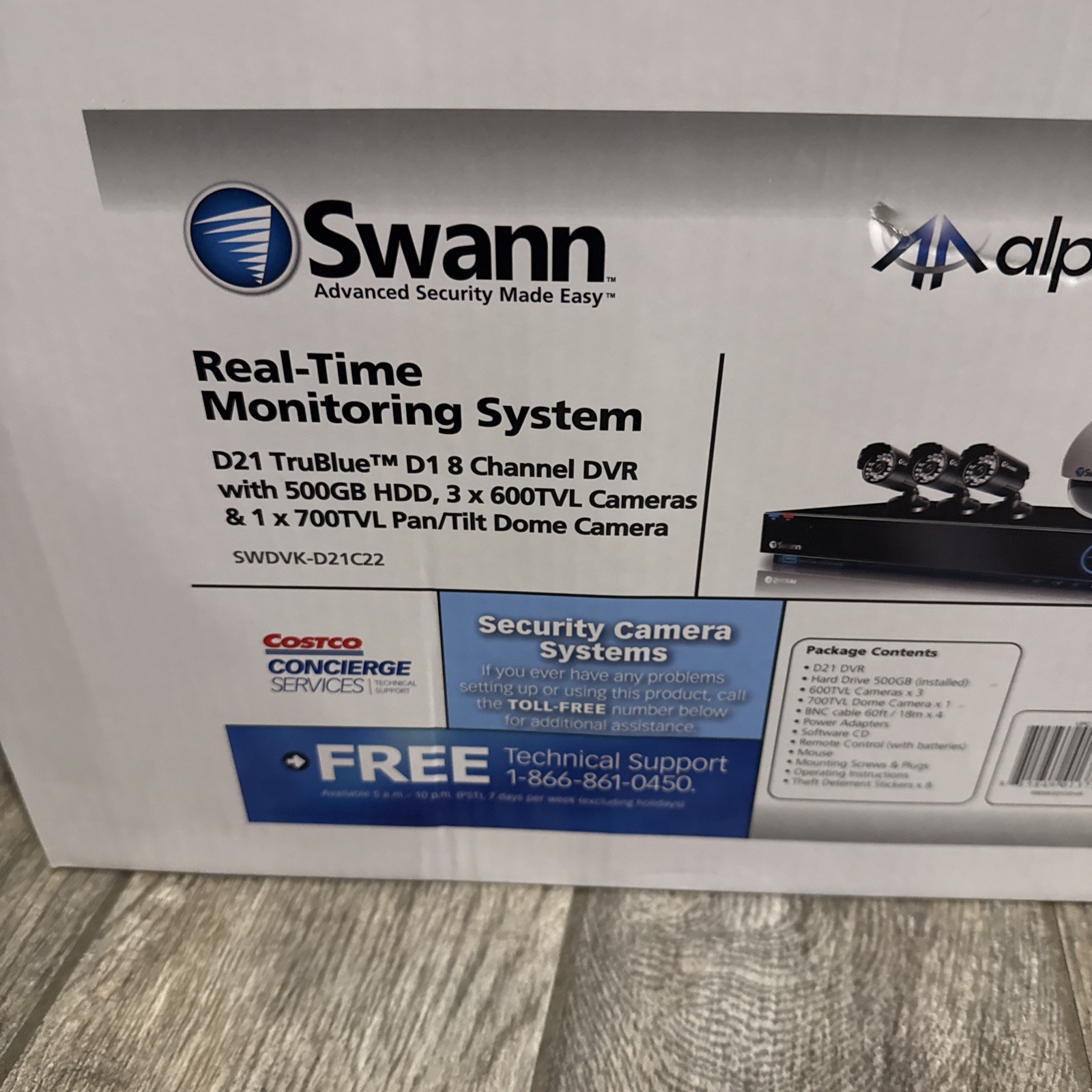 Swann Alpha Series D21 8-Channel Dvr 500gb HDD Security Camera With 700TVL