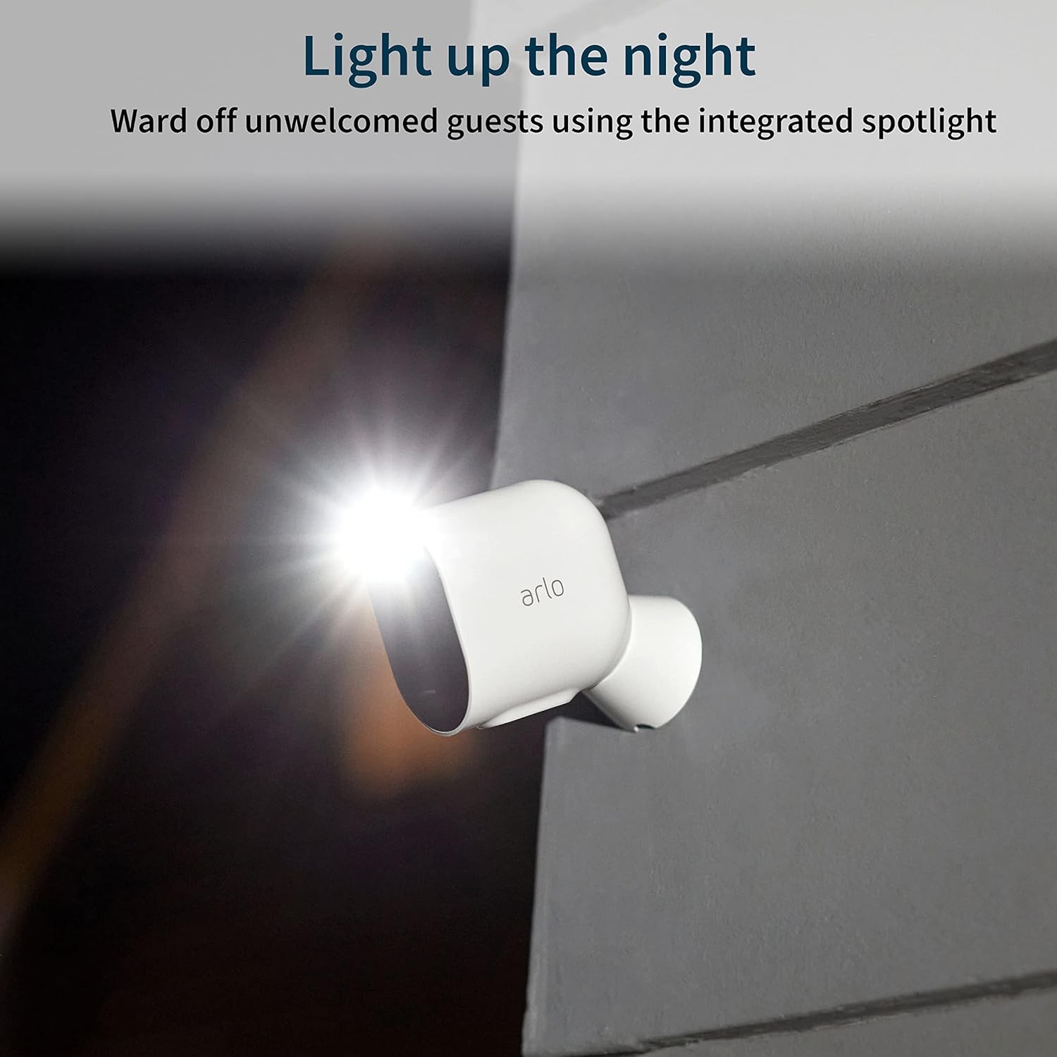 Arlo VMC4050B-100NAR Pro 4 Spotlight WiFi Camera, Black – Certified Refurbished