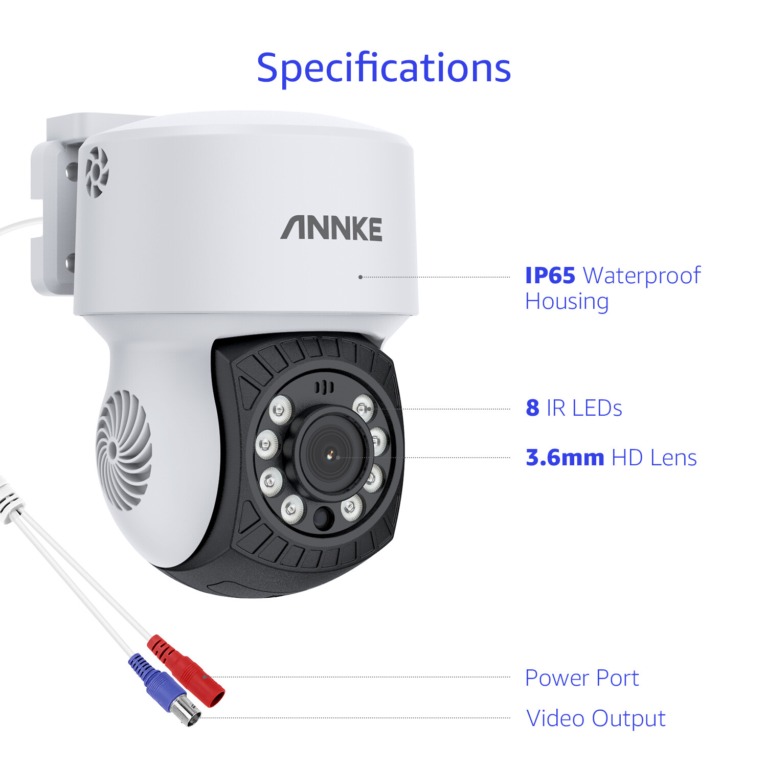 ANNKE 1080P Video 350° Pan&Tilt Home Security Camera Outdoor 2MP IR Night Vision