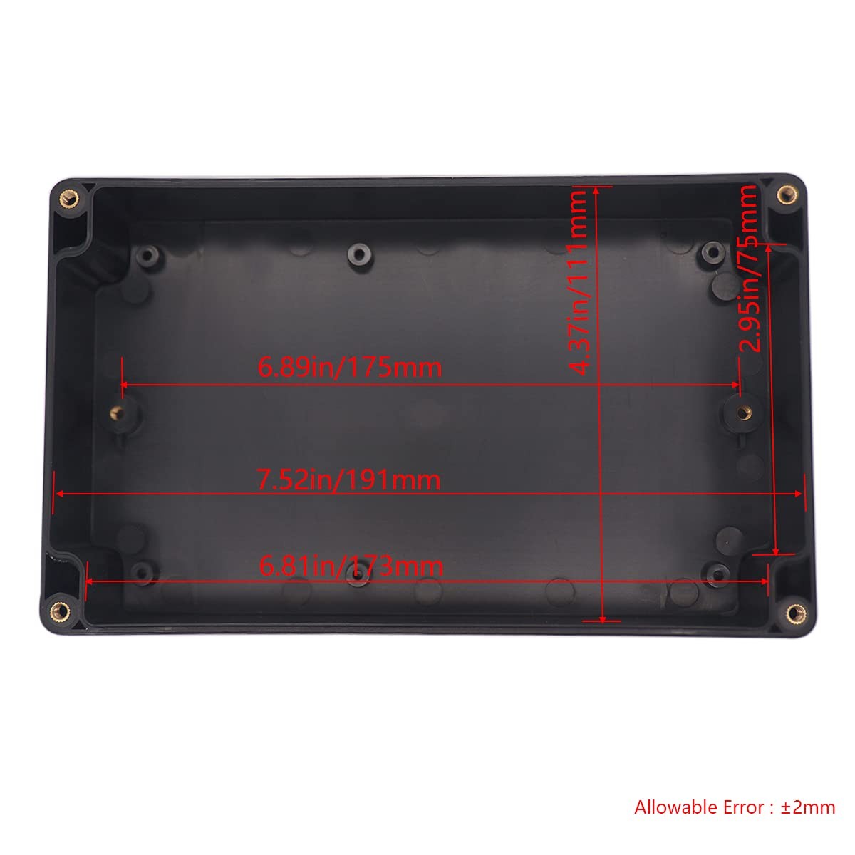 Otdorpatio Project Box IP65 Waterproof Junction 7.87″x4.72″x2.2″, Black