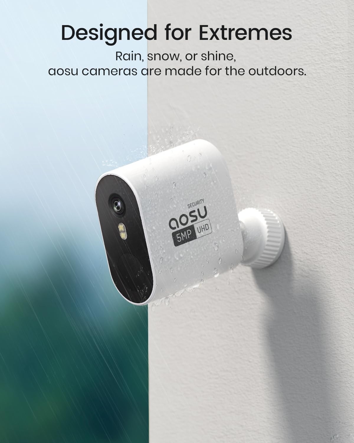 aosu Add-on Cam, 3K/5MP, Solar Powered, Up to 4PCS Security Cameras Can be…