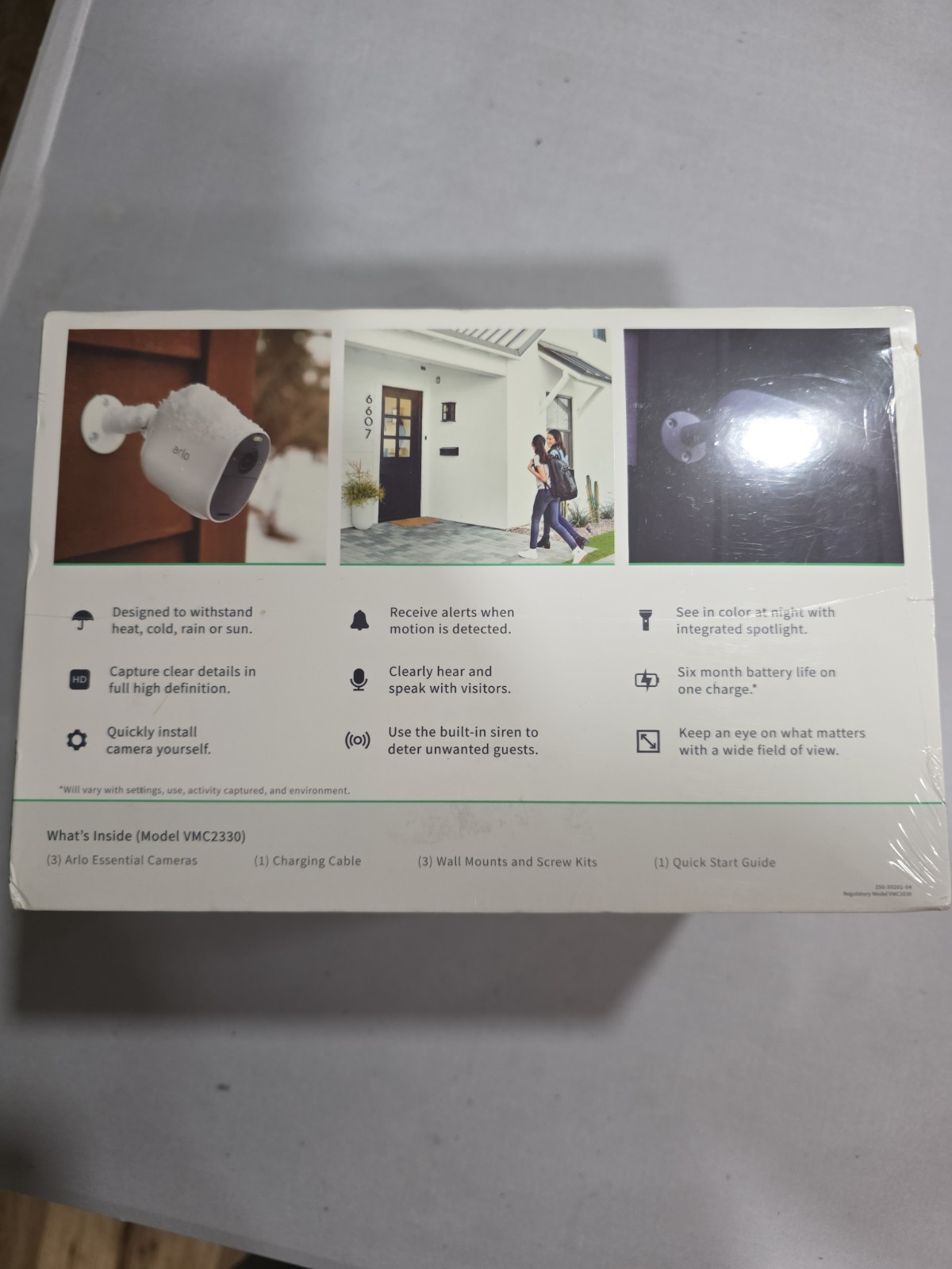 Arlo Essential 3 Wireless Spotlight Security Cameras 1080P 3 pack VMC2330