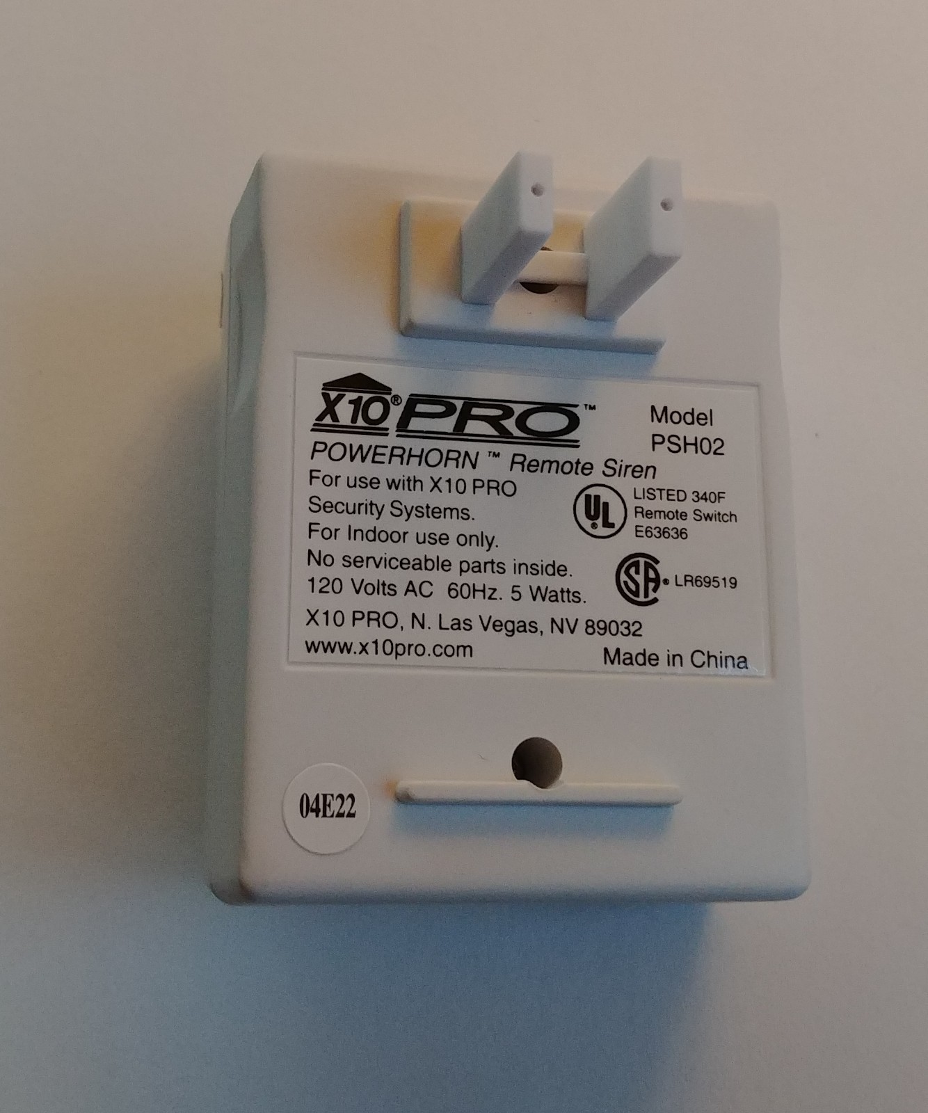 NEW X10 PRO PSH02 Home Security Small PowerHorn Siren