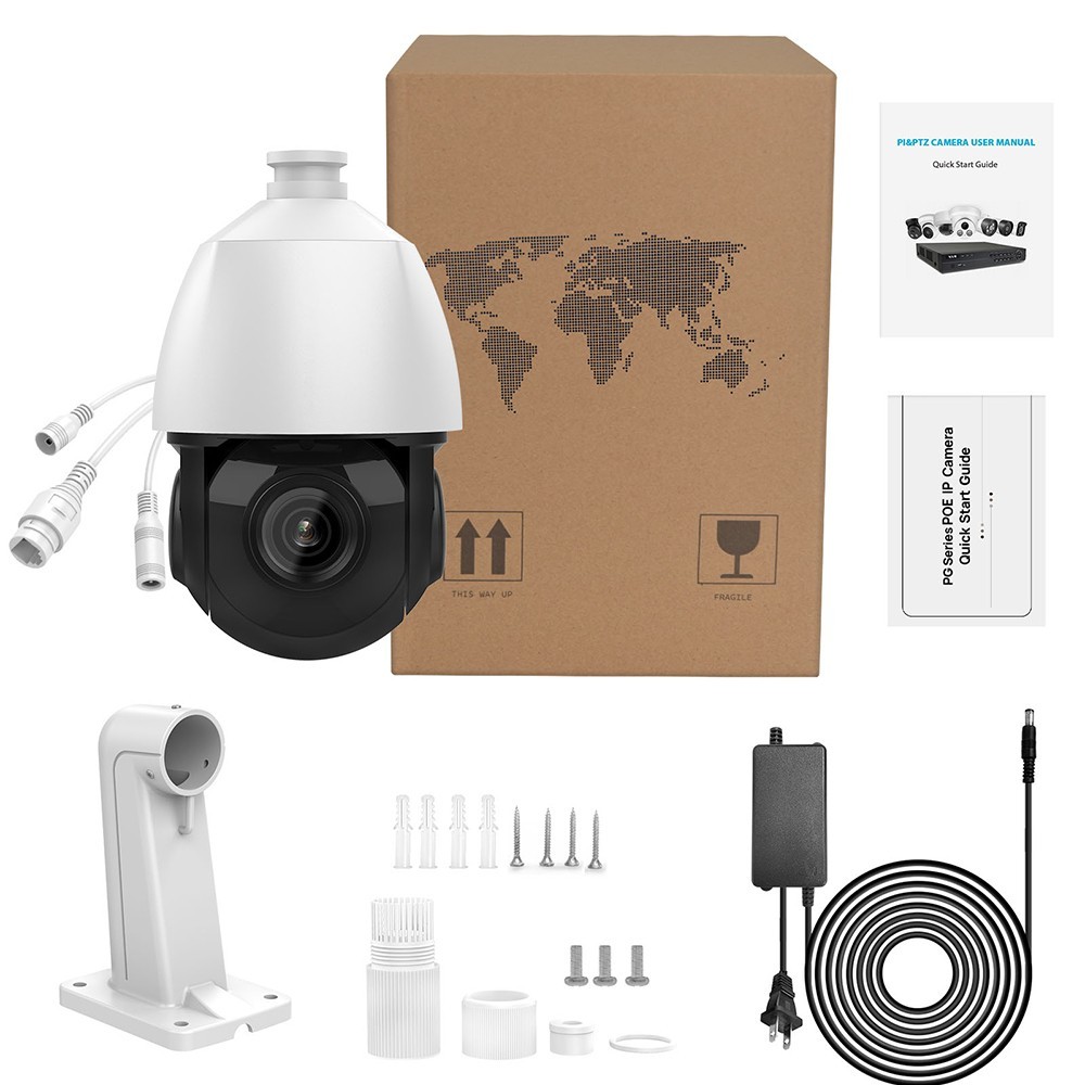 VIKYLIN 8CH 8POE NVR 25×ZOOM 360° IR50M 8MP PTZ Camera Systems Auto Tracking Lot