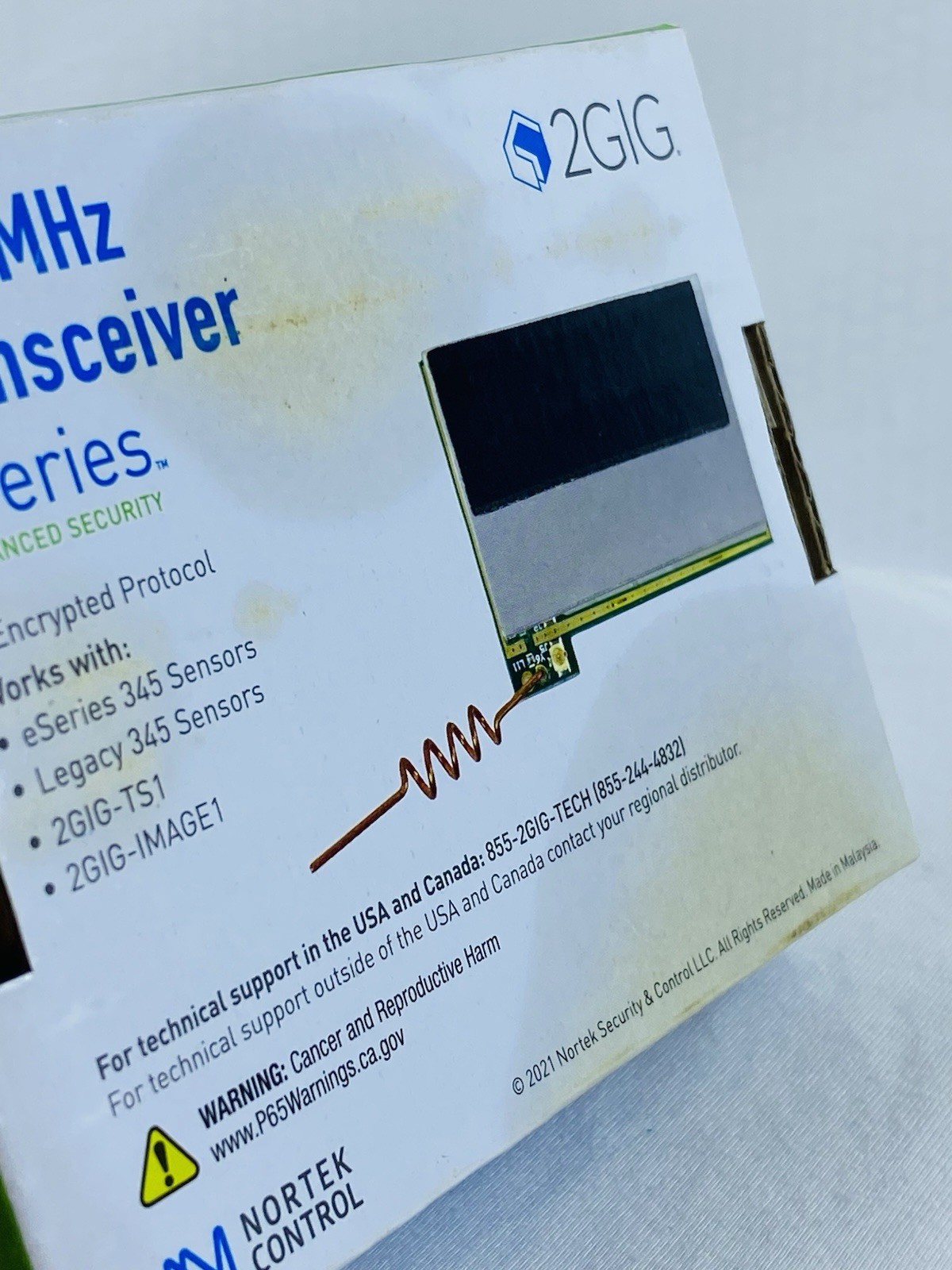 2GIG 2GIG-XCVR2E-345 900 MHz Wireless Security System Transceiver Module for TS1