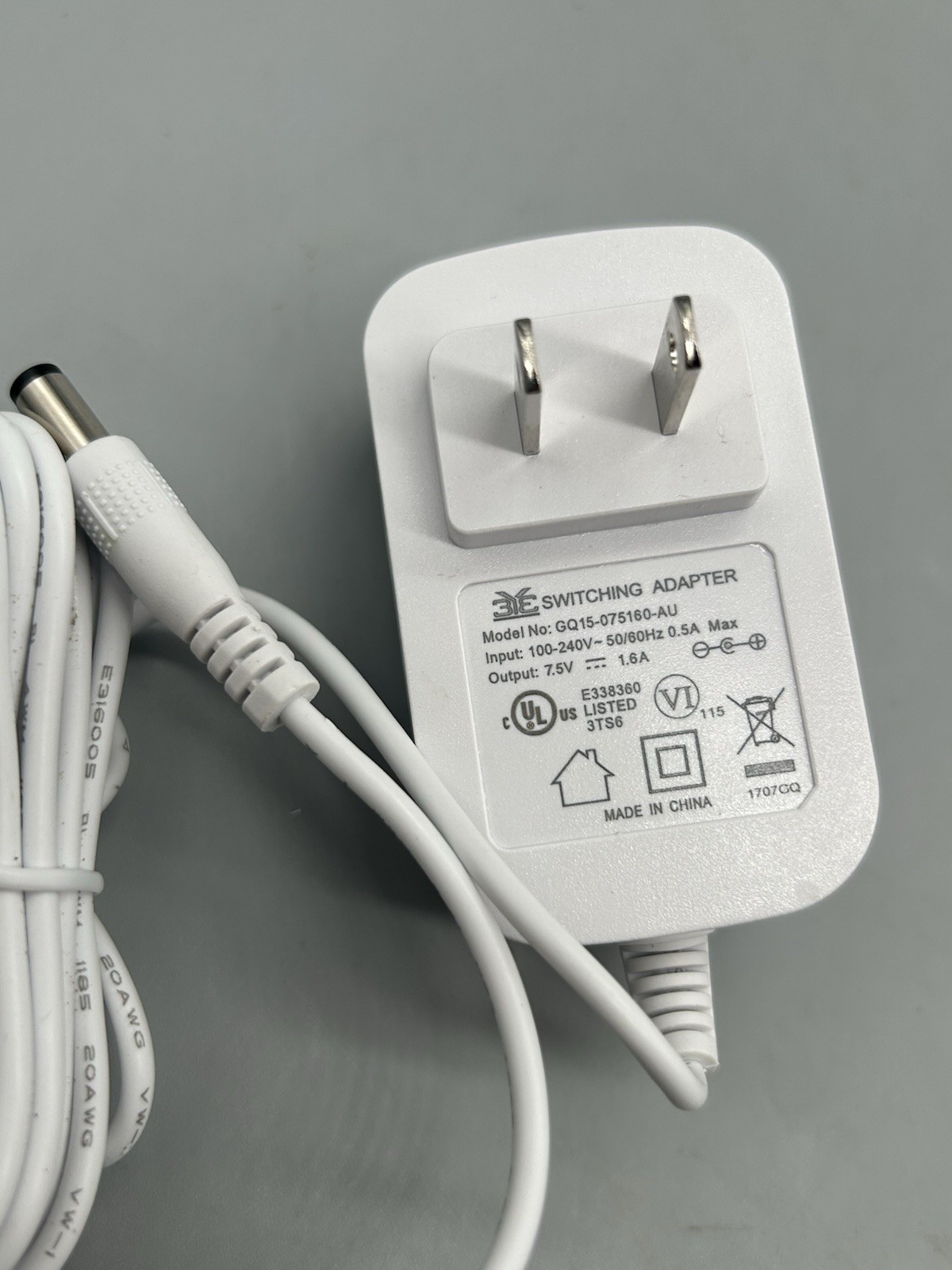 Power Supply Adapter Cord for SimpliSafe Security BS2000 SS-1500 Base Station