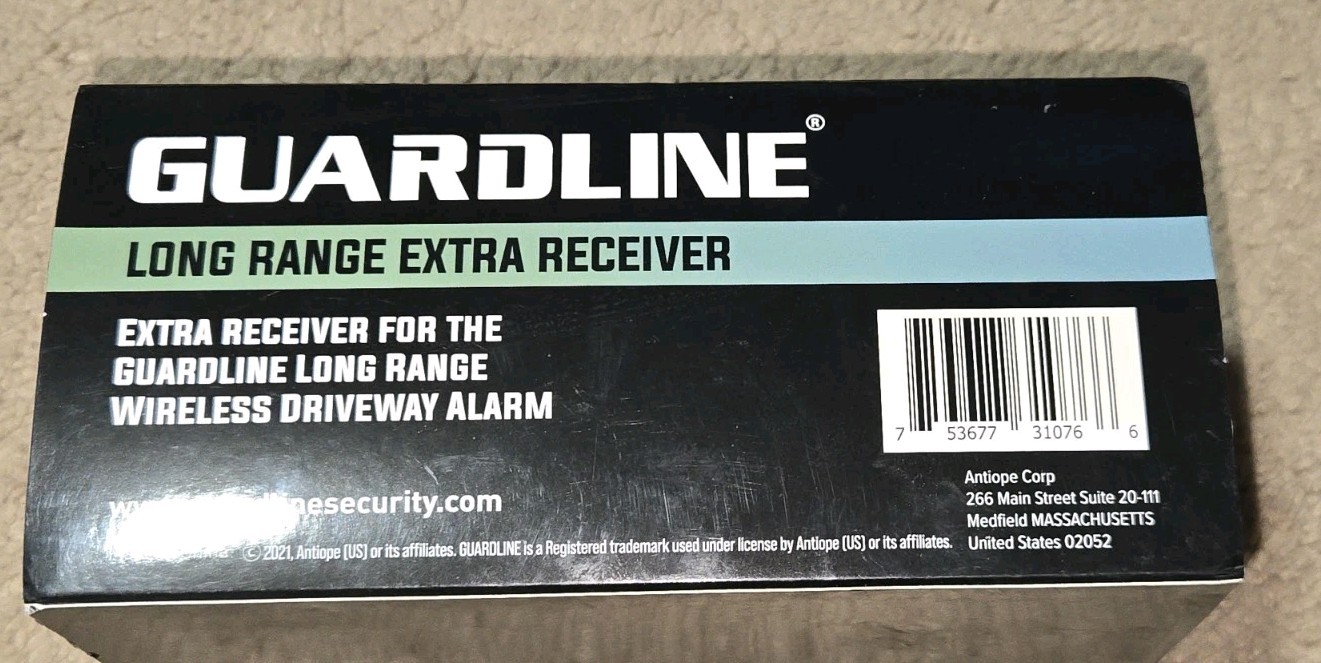 NEW Guardline 1/4 Mile Range LONG RANGE EXTRA RECEIVER Driveway Wireless Alarm